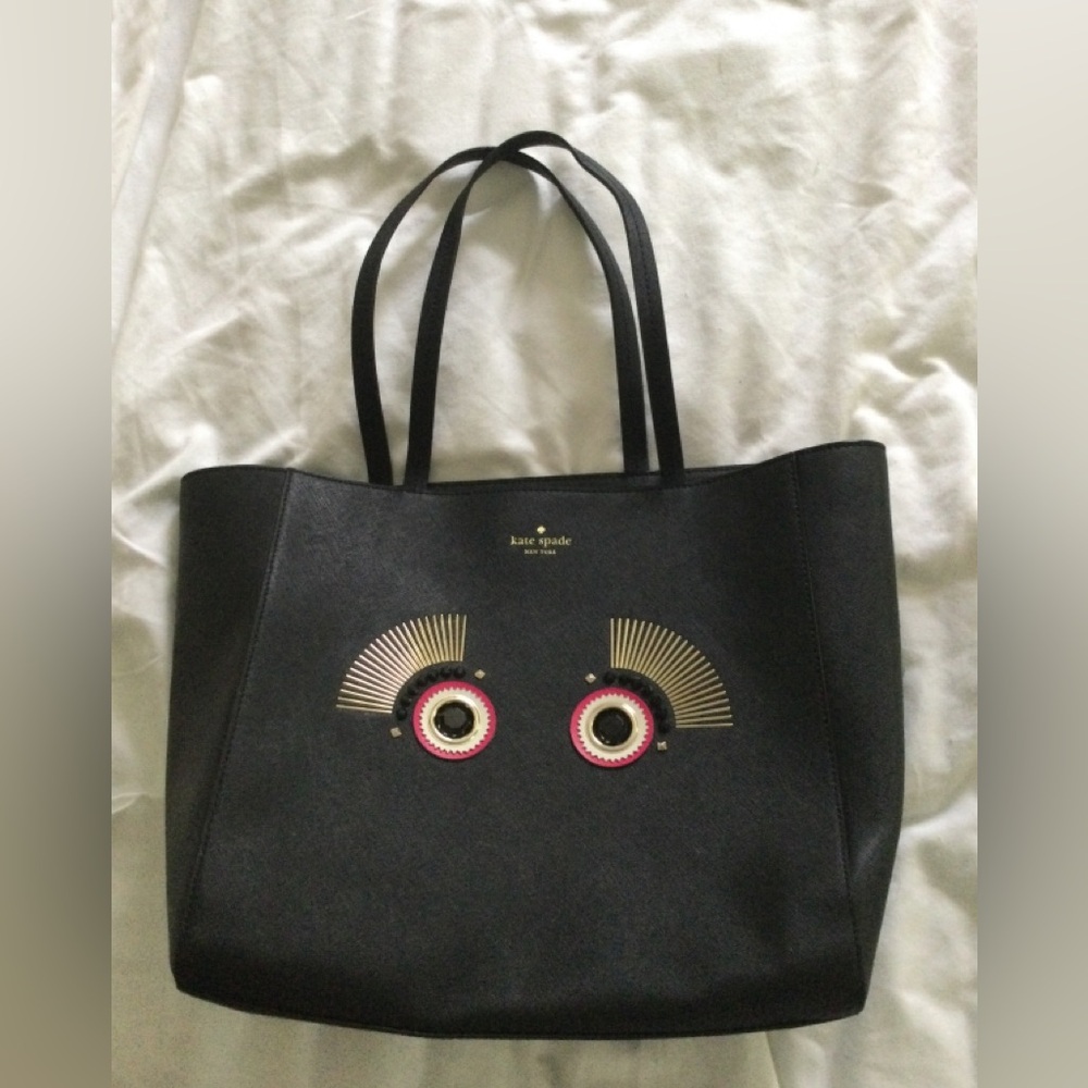 Kate spade monster lizzey tote bag new! Black   New with tags
